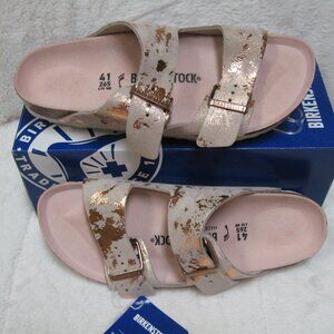 Birkenstock ARIZONA Vintage Metallic Rose Copper Suede 41 N US W10 M 8